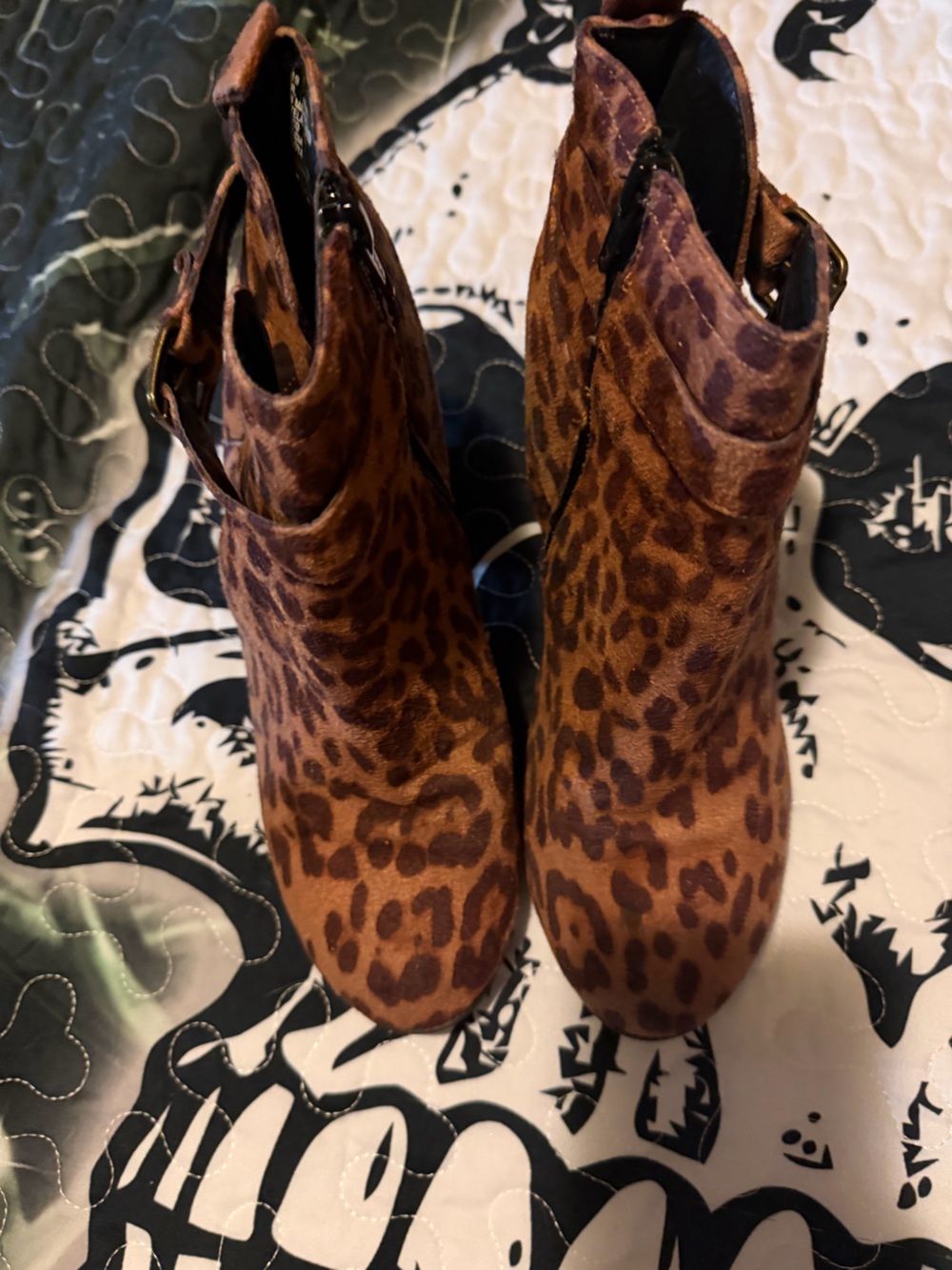 Frye Leopard Print Ankle Booties - Brown